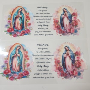 16oz UV DTF virgen de Guadalupe | Ready to Apply Cup Wrap | No Heat Needed | Permanent Adhesive | Waterproof