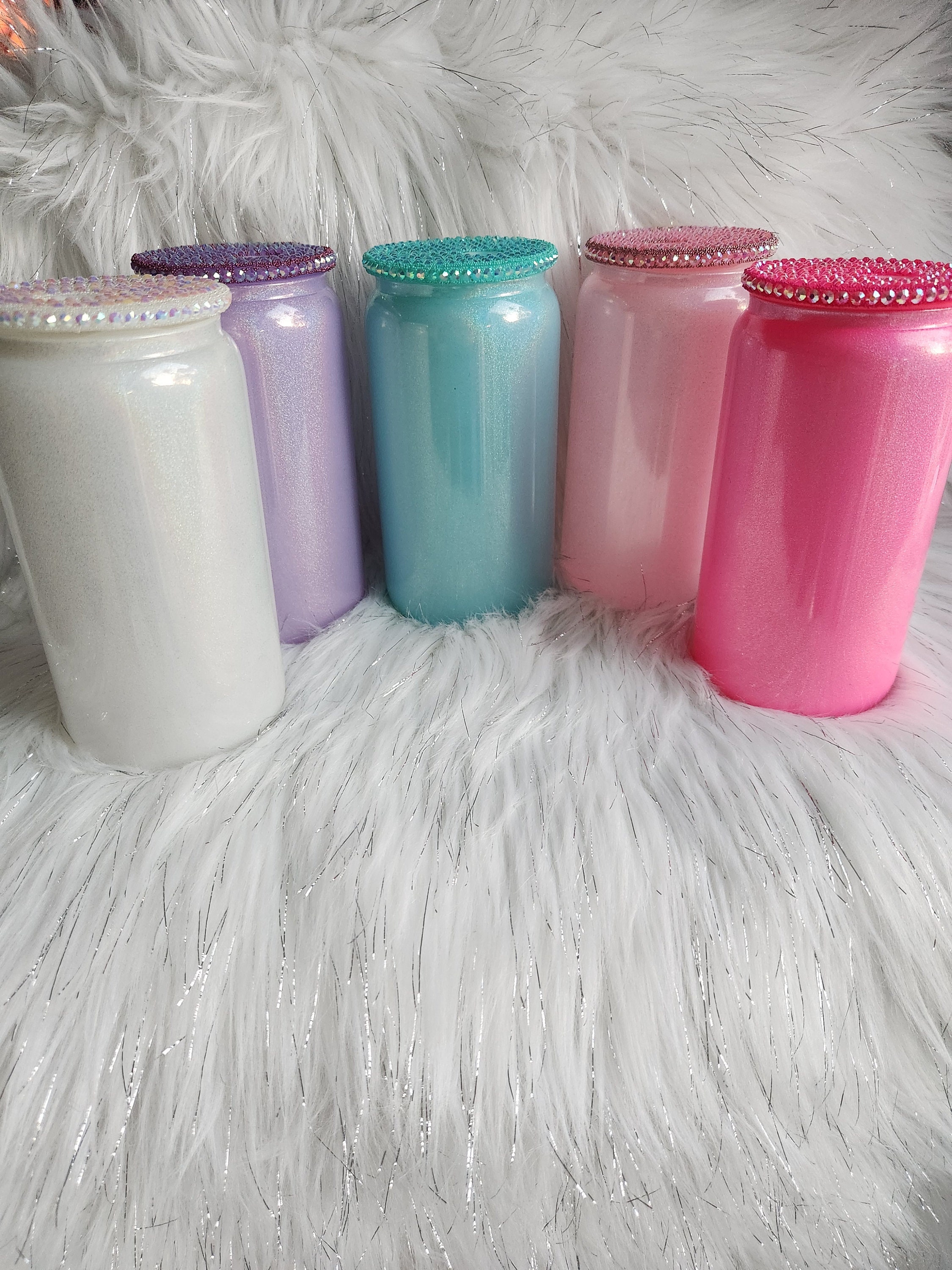 PYD Life Sublimation Tumblers Glitter Blanks Skinny 30 OZ Silver