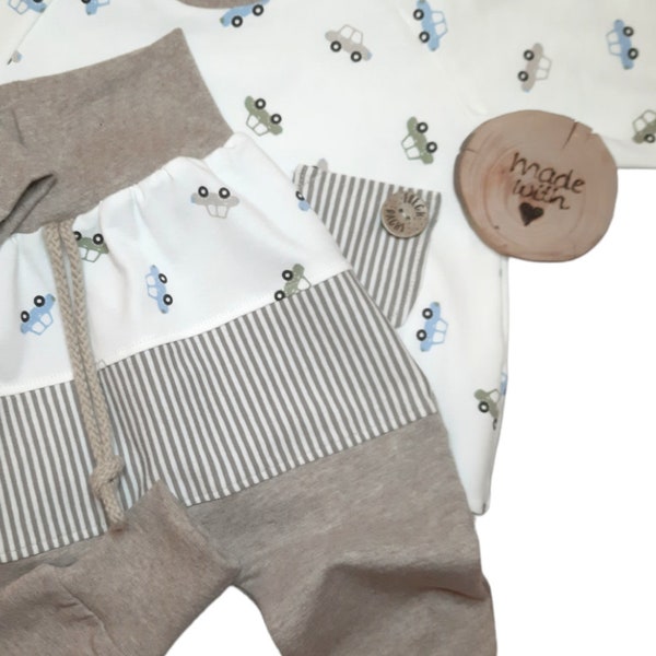 Babykleidung, Babyset 2-teilig, Kinderkleidung, Pumphose, Sweatshirt, Größe 74