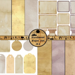 Parchment Paper Printable Set A4