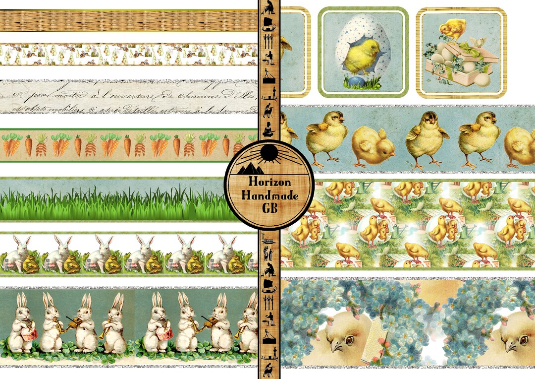 Eggstra Special Printable Digital Washi Tape - Etsy