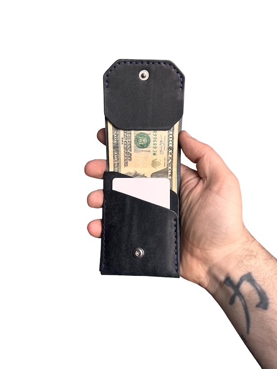 Lok Snap Wallet: Full Grain Italian Leather Card Holder