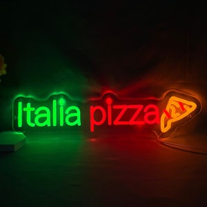 Italia pizza neon sign loja personalizada sinal de néon led luz de néon decoração da loja feito sob encomenda sinal de néon