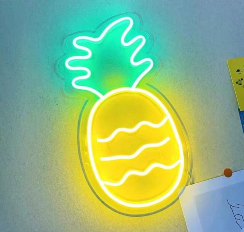 Pineapple Neon Light LED Sign Lights for Wall Mount Etsy