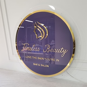 Letrero acrílico personalizado con iluminación LED para el cuidado de la piel, logotipo de botox, logotipo de pestañas, letrero de Medspa, letrero de clínica