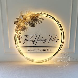 Benutzerdefiniertes Geschäftsschild, LED-Salon-Logo-Zeichen, Neon-Business-Logo, Empfangs-Klinik-Zeichen, Haut-Haar-Nagelbeschilderung, acrylisches 3D-Logo