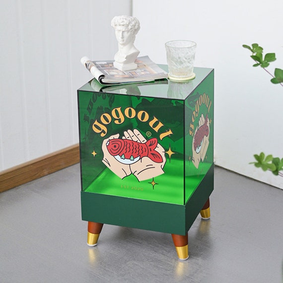 Custom Illuminated Table Acrylic Table LED Coffee Table Retro Etsy