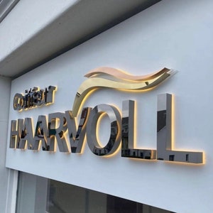 Backlit Sign Custom for Office Backlit Signage Backlit Sign Business ...