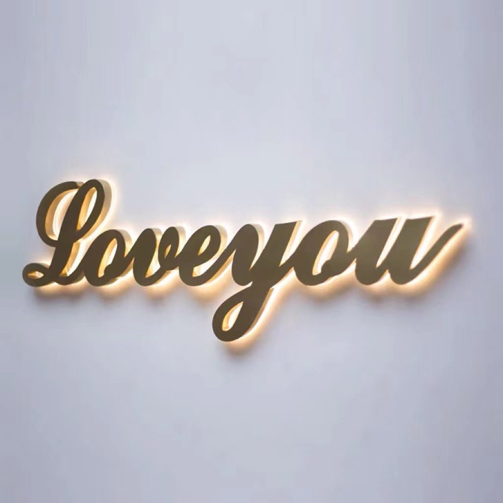 Custom Stainless Steel Logo Sign Illuminated Logo Sign Etsy