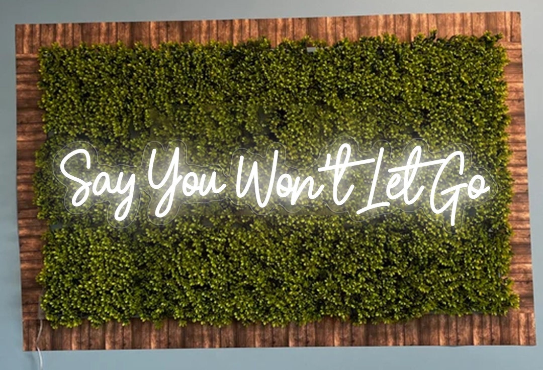 Say You Wont't Let Go Neon LED Sign, Wedding Neon Sign, Led Neon Sign