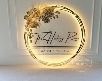 Custom Backlit Acrylic Sign Acrylic Logo Sign LED Business Sign Salon Decor Sign Backlit Logo Sign |Custom shape LED Logo Sign
