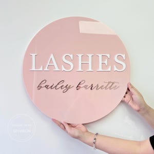 Individuelles Acrylschild rundes Acrylschild für ästhetisches Kliniklogo Beauty Bar Logo Haustierpflege Schild Friseursalon Eventschild