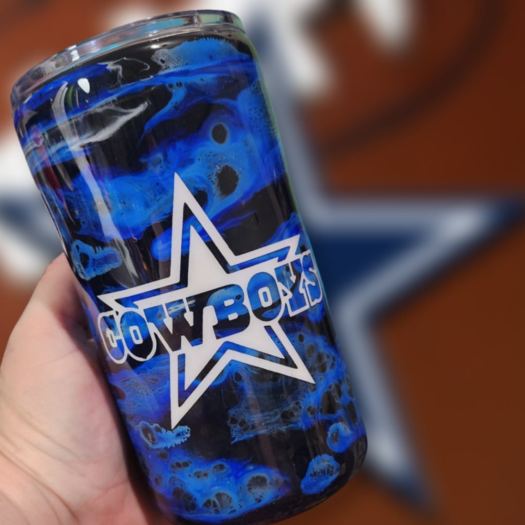 NFL Dallas Cowboys Personalized Stainless Insulated Beer Can Holder