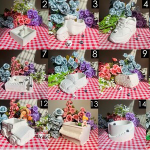 Handmade cement plant pots