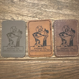 2 x 3 Funny Reddy Kilowatt patches (iron on)