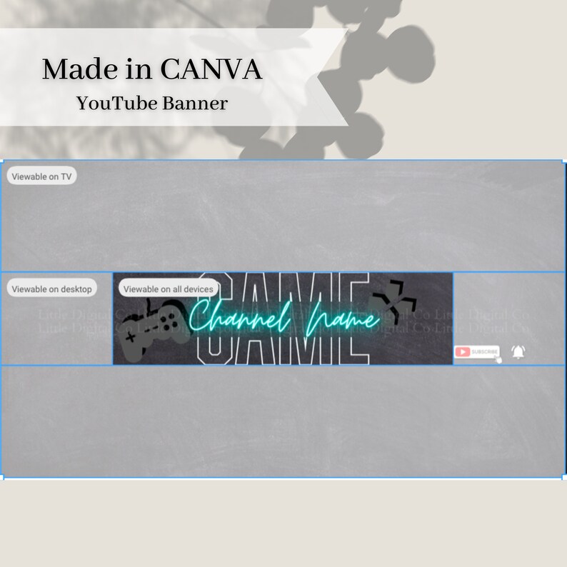 CANVA Youtube Banner Gaming Banner | Etsy