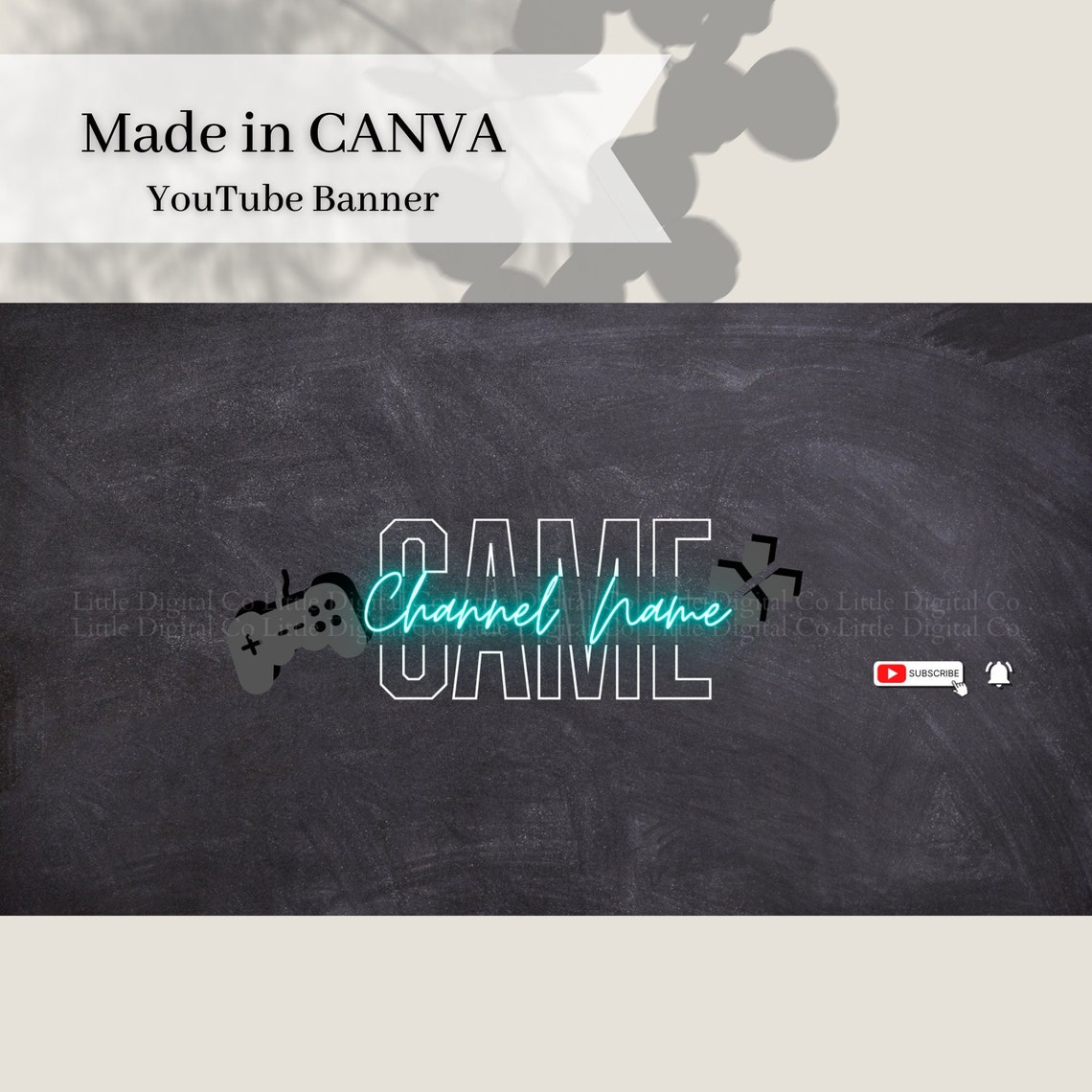 CANVA Youtube Banner Gaming Banner Etsy