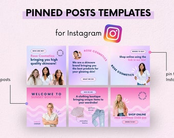 Instagram Pinned Post Set | Social Media Templates | Instagram Post Templates | Canva Templates | Content Calendar | Carousel Post Templates