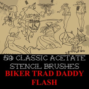 Vintage tattoo flash brushes for procreate