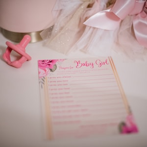 Lot de 15 cartes de prière pour baby shower, bébé fille, cadeau religieux chrétien