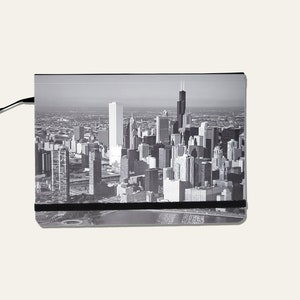 Chicago Skyline Travel Notebook |  Set of 2 Notebooks | 120 Blank Pages Pocketbook | The Best Gift from Chicago