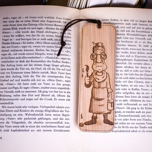 Cherry Wood Bookmark &quot;Painting Grandma&quot;