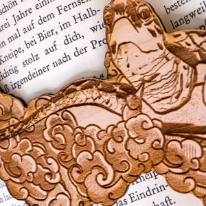 Cherry Wood Bookmark Flying Turtle image 2