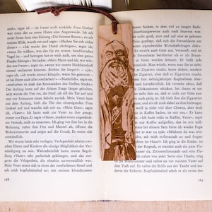 Cherry Wood Bookmark &quot;Buddhist Monk&quot;