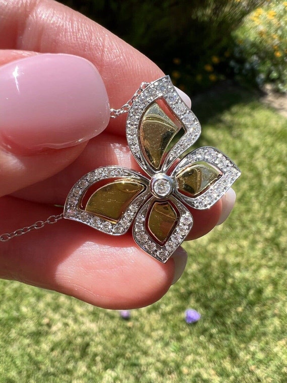 Piero Milano 18K Gold Diamond Butterfly Pendant Necklace