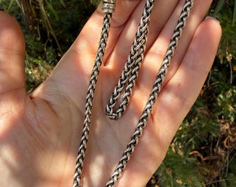 David Yurman Sterling Silver Wheat Chain Necklace 18”