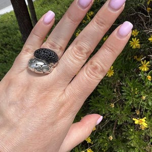John Hardy Dot Dome Ring – Sterling Silver 925 – Black Sapphire
