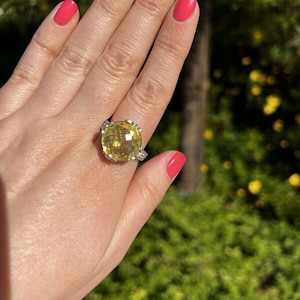 Ring Judith Ripka with Lemon Citrine Size 10