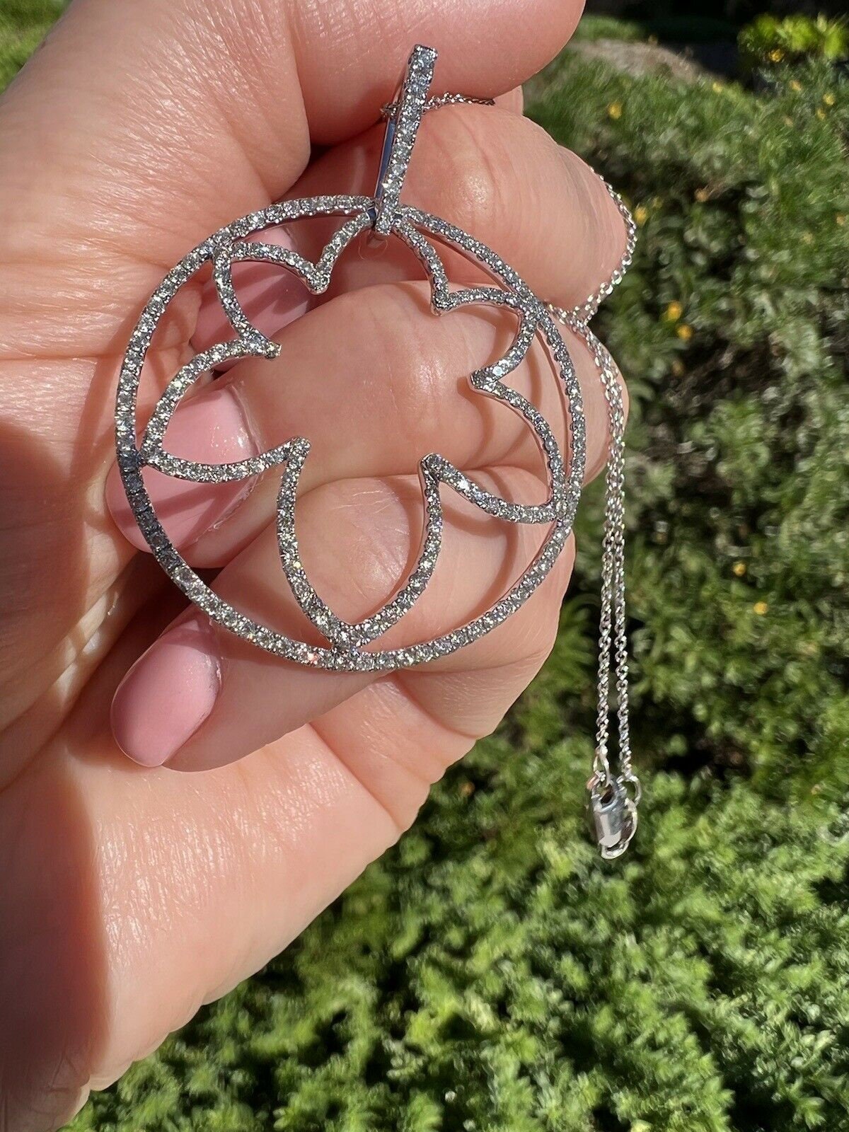 Piero Milano 18K White Gold Diamond 1.06ct Necklace - Etsy 日本