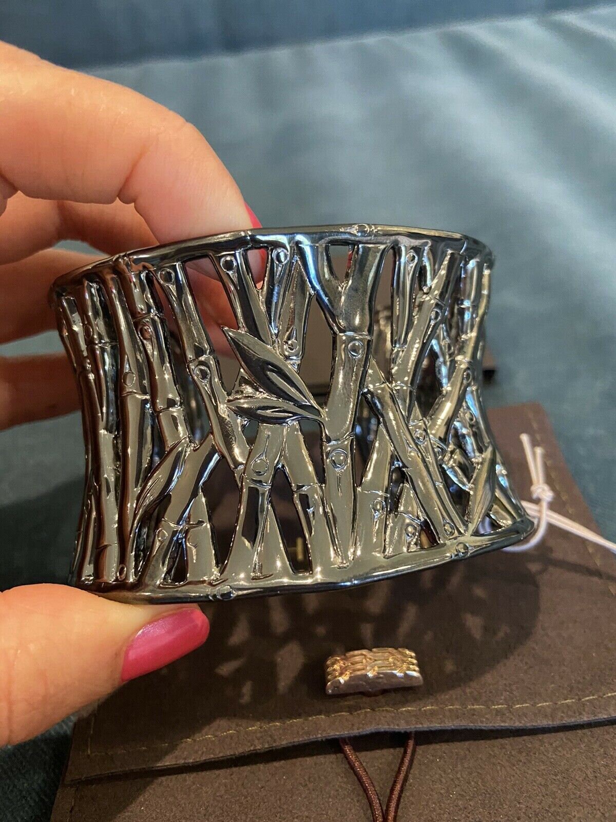 John Hardy Sterling Silver Bamboo Cuff Bracelet