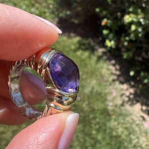 David Yurman SS/585 Кольцо-кабель с аметистом