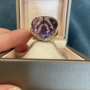 Bvlgari Mediterranean Eden Diamond Amethyst Ring Sz 7.5