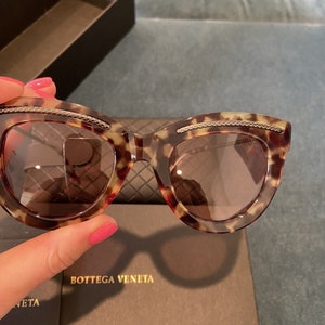 Bottega Veneta Core Avana Ruthenium Orange Women's Sunglasses.