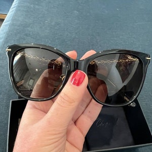 Chopard Acetate and polycarbonate and crystal Cat-Eye Butterfly Shape Sunglasses