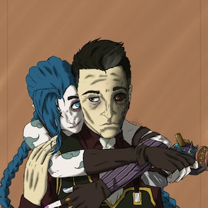 Undoing -- Jinx and Silco Arcane Art Print