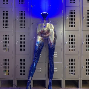 Metal Leaf Mannequin Leg Lamp
