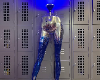 Metal Leaf Mannequin Leg Lamp