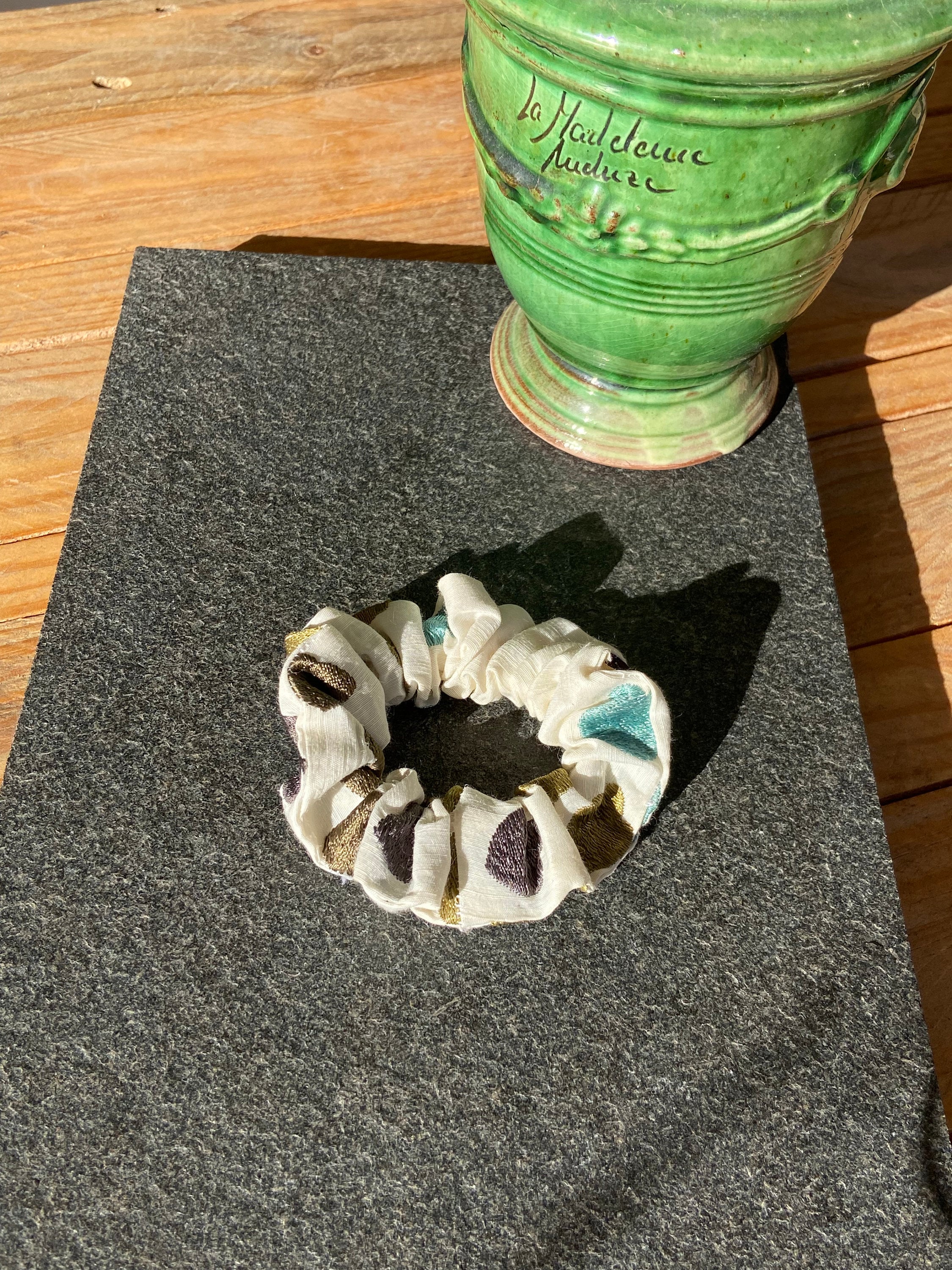 Buy Chouchou Claire White, Sky Blue Spot, Green and Gray Online in