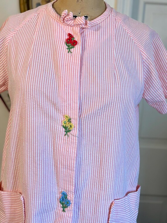 60s Loungcraft Original pink candy striped housed… - image 3