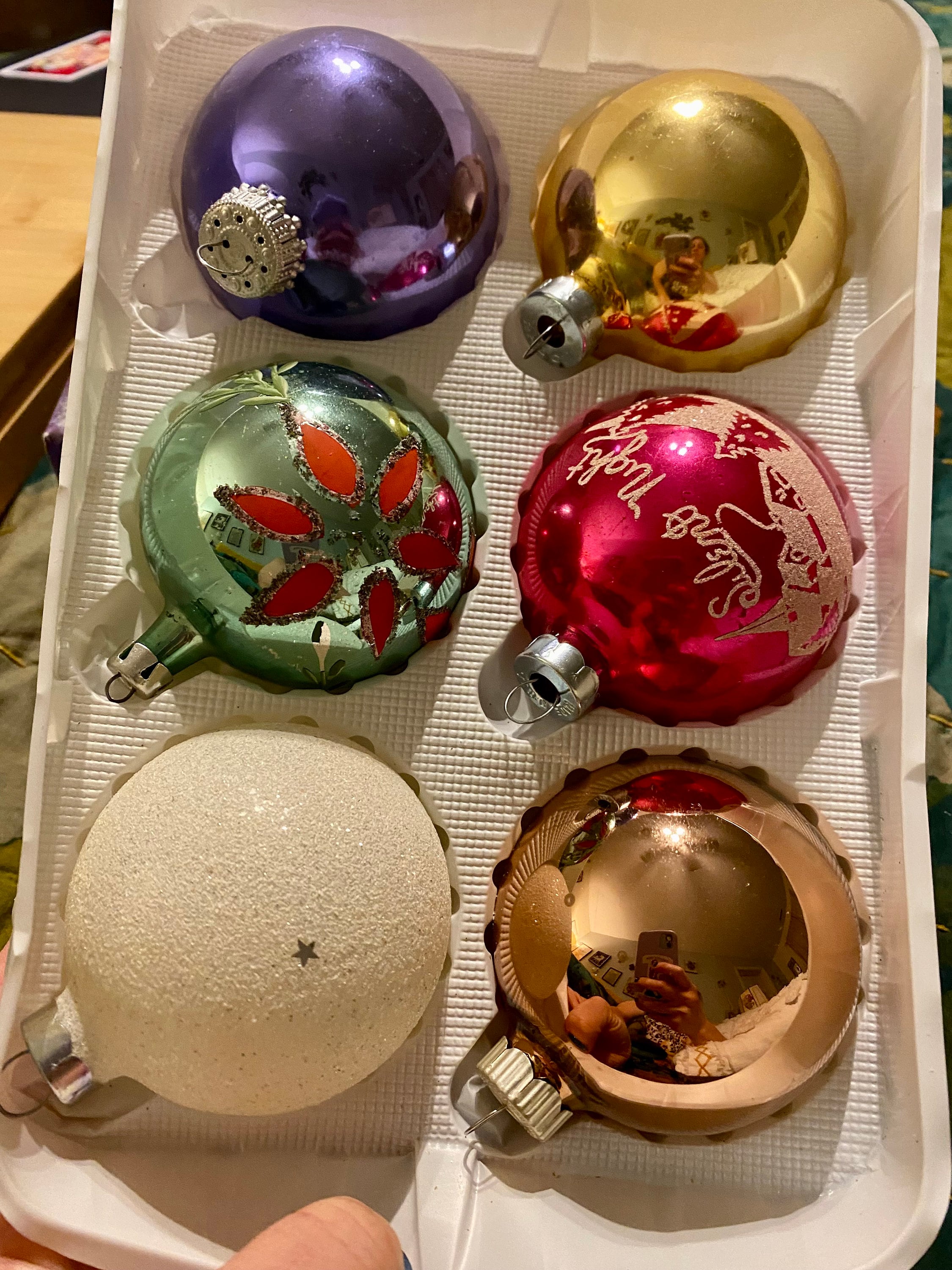 Krebs クリスマスオーナメント　ヴィンテージ Vintage Christmas by Krebs Blown Glass Retro Ornaments Silent