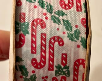 Vintage Berwick Christmas Ribbon: Holly, Candy Cane (50 Yards)
