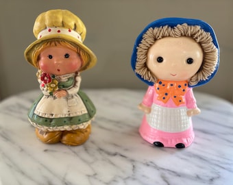 Vintage Sun Bonnet Girl Coin Bank Davar