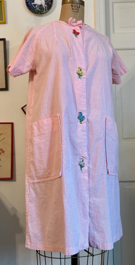 60s Loungcraft Original pink candy striped housed… - image 8