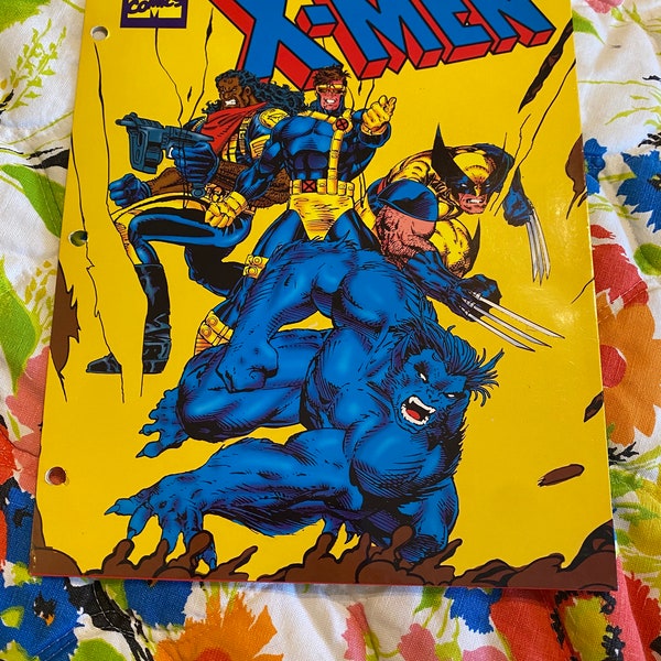 Vintage retro 1994 Marvel Comics X-Men soft cover folder back to school  Wolverine Impact International Item 3838 1994