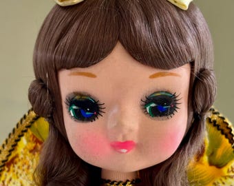 Vintage Big Eyes Bradley Doll Victorian Southern Bell in Purple