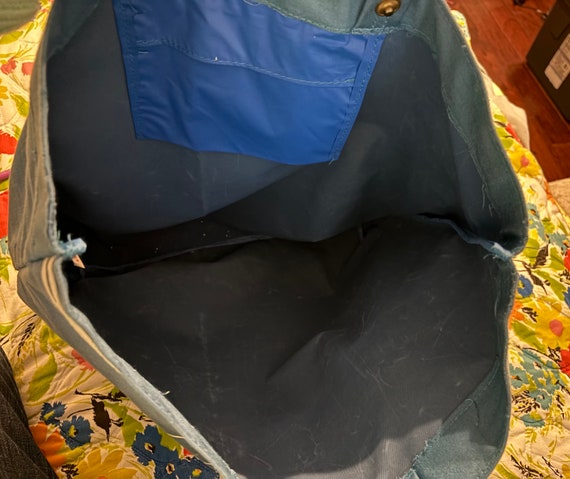 Rare retro Le Bag large blue tote vintage tote bag - image 8